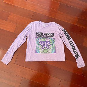 Parks Project Purple Muir Woods Butterfly Long Sleeve Tshirt Graphic